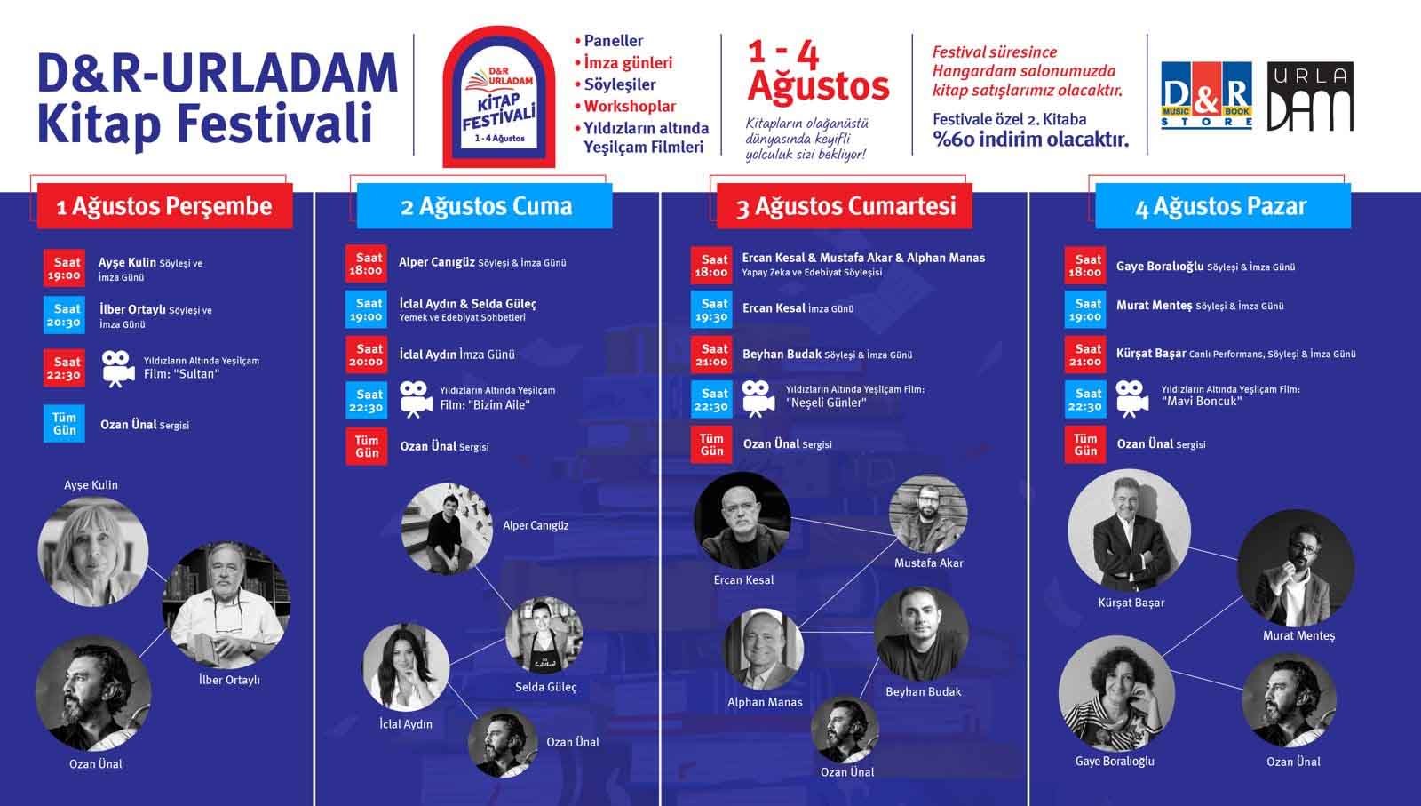 1 4 Ağustos Tarihleri Arasında Urladam’da Kitap Ve Sanat Festivali