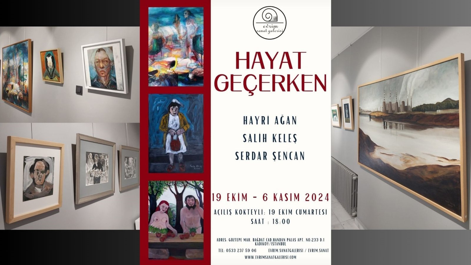 Üç Usta Sanatçıdan 50 Eser Hayat Geçerken Sergisi Evrim Sanat Galerisi’nde