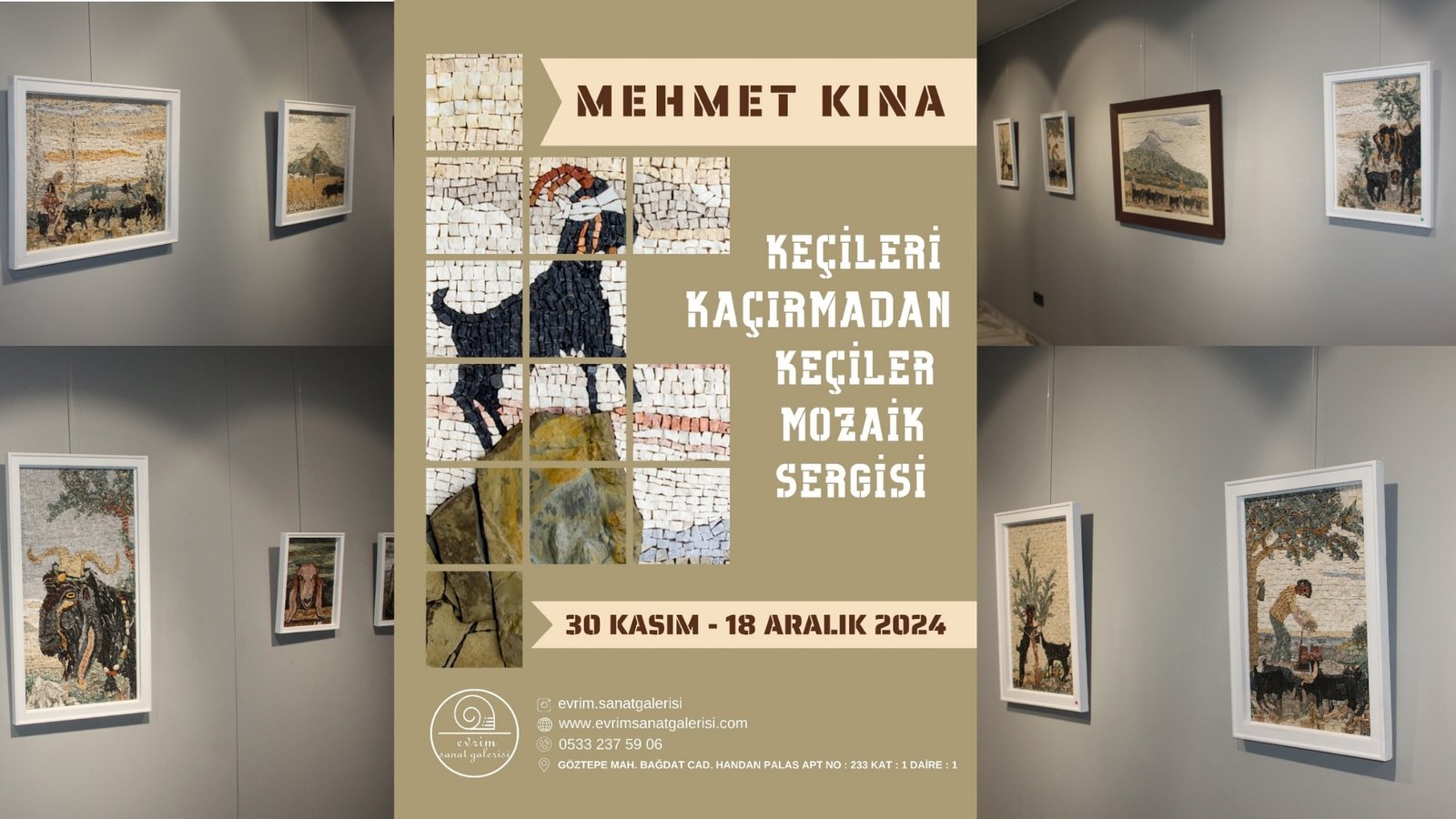 Evrim Sanat Galerisi, Mehmet Kına’nın Keçileri Kaçırmadan Keçiler Sergisine Ev Sahipliği Yapıyor